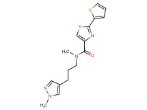N-methyl-N-[3-(1-methyl-1H-pyrazol-4-yl)propyl]-2-(2-thienyl)-1,3-thiazole-4-carboxamide