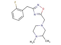4-{[3-(2-fluorobenzyl)-1,2,4-oxadiazol-5-yl]methyl}-1,2-dimethylpiperazine