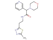 N-[2-(5-methyl-1,3,4-thiadiazol-2-yl)ethyl]-2-(4-morpholinyl)-2-(3-pyridinyl)acetamide
