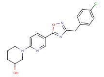 1-{5-[3-(4-chlorobenzyl)-1,2,4-oxadiazol-5-yl]-2-pyridinyl}-3-piperidinol
