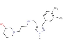 1-[3-({[3-(3,4-dimethylphenyl)-1H-pyrazol-4-yl]methyl}amino)propyl]-3-piperidinol