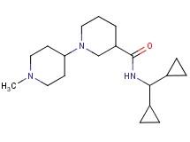 N-(dicyclopropylmethyl)-1'-methyl-1,4'-bipiperidine-3-carboxamide