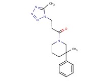 3-methyl-1-[3-(5-methyl-1H-tetrazol-1-yl)propanoyl]-3-phenylpiperidine