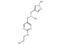 5-({methyl[(1-methyl-1H-pyrazol-4-yl)methyl]amino}methyl)-N-propylpyrimidin-2-amine