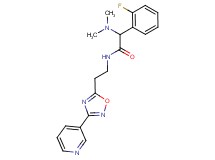 2-(dimethylamino)-2-(2-fluorophenyl)-N-{2-[3-(3-pyridinyl)-1,2,4-oxadiazol-5-yl]ethyl}acetamide