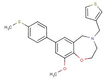 9-methoxy-7-[4-(methylthio)phenyl]-4-(3-thienylmethyl)-2,3,4,5-tetrahydro-1,4-benzoxazepine