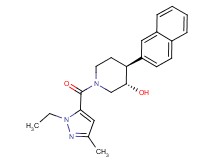 (3S*,4S*)-1-[(1-ethyl-3-methyl-1H-pyrazol-5-yl)carbonyl]-4-(2-naphthyl)piperidin-3-ol