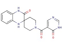 1-[(6-oxo-1,6-dihydro-5-pyrimidinyl)carbonyl]-1',4'-dihydro-3'H-spiro[piperidine-4,2'-quinoxalin]-3'-one