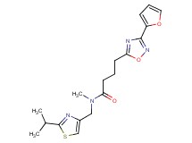4-[3-(2-furyl)-1,2,4-oxadiazol-5-yl]-N-[(2-isopropyl-1,3-thiazol-4-yl)methyl]-N-methylbutanamide