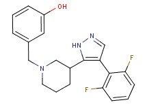 3-({3-[4-(2,6-difluorophenyl)-1H-pyrazol-5-yl]-1-piperidinyl}methyl)phenol