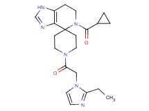 5-(cyclopropylcarbonyl)-1'-[(2-ethyl-1H-imidazol-1-yl)acetyl]-1,5,6,7-tetrahydrospiro[imidazo[4,5-c]pyridine-4,4'-piperidine]