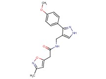 N-{[3-(4-methoxyphenyl)-1H-pyrazol-4-yl]methyl}-2-(3-methylisoxazol-5-yl)acetamide