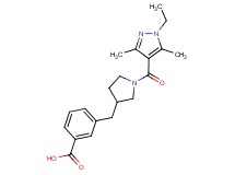 3-({1-[(1-ethyl-3,5-dimethyl-1H-pyrazol-4-yl)carbonyl]-3-pyrrolidinyl}methyl)benzoic acid