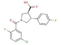 (3S*,4R*)-1-(5-chloro-2-fluorobenzoyl)-4-(4-fluorophenyl)pyrrolidine-3-carboxylic acid