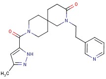 9-[(3-methyl-1H-pyrazol-5-yl)carbonyl]-2-(2-pyridin-3-ylethyl)-2,9-diazaspiro[5.5]undecan-3-one