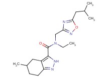 N-ethyl-N-[(5-isobutyl-1,2,4-oxadiazol-3-yl)methyl]-5-methyl-4,5,6,7-tetrahydro-2H-indazole-3-carboxamide