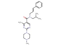 N-isobutyl-4-methyl-2-(4-methylpiperazin-1-yl)-N-[(2E)-3-phenylprop-2-en-1-yl]pyrimidine-5-carboxamide