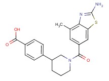 4-{1-[(2-amino-4-methyl-1,3-benzothiazol-6-yl)carbonyl]piperidin-3-yl}benzoic acid