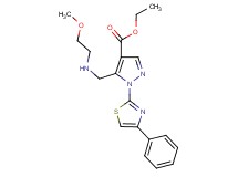 ethyl 5-{[(2-methoxyethyl)amino]methyl}-1-(4-phenyl-1,3-thiazol-2-yl)-1H-pyrazole-4-carboxylate