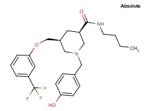 (3R,5S)-N-butyl-1-(4-hydroxybenzyl)-5-{[3-(trifluoromethyl)phenoxy]methyl}-3-piperidinecarboxamide