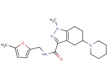 1-methyl-N-[(5-methyl-2-furyl)methyl]-5-(1-piperidinyl)-4,5,6,7-tetrahydro-1H-indazole-3-carboxamide