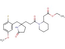 ethyl (1-{3-[2-(2-fluoro-5-methoxybenzyl)-5-oxo-2-pyrrolidinyl]propanoyl}-2-piperidinyl)acetate