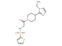 N-{2-[4-(1-ethyl-1H-imidazol-2-yl)piperidin-1-yl]-2-oxoethyl}thiophene-2-sulfonamide