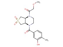 5-{[(4aS*,7aR*)-4-(methoxyacetyl)-6,6-dioxidohexahydrothieno[3,4-b]pyrazin-1(2H)-yl]carbonyl}-2-methylphenol