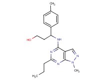 3-(4-methylphenyl)-3-[(1-methyl-6-propyl-1H-pyrazolo[3,4-d]pyrimidin-4-yl)amino]-1-propanol