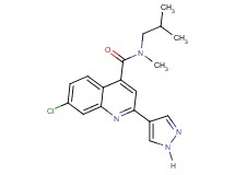 7-chloro-N-isobutyl-N-methyl-2-(1H-pyrazol-4-yl)quinoline-4-carboxamide