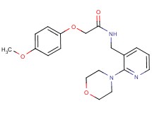 2-(4-methoxyphenoxy)-N-{[2-(4-morpholinyl)-3-pyridinyl]methyl}acetamide
