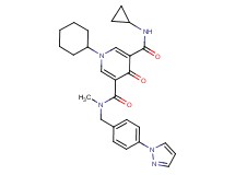 1-cyclohexyl-N'-cyclopropyl-N-methyl-4-oxo-N-[4-(1H-pyrazol-1-yl)benzyl]-1,4-dihydro-3,5-pyridinedicarboxamide