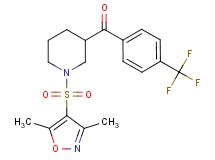 {1-[(3,5-dimethyl-4-isoxazolyl)sulfonyl]-3-piperidinyl}[4-(trifluoromethyl)phenyl]methanone