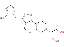 2-(4-{4-ethyl-5-[(2-methyl-1H-imidazol-1-yl)methyl]-4H-1,2,4-triazol-3-yl}piperidin-1-yl)propane-1,3-diol