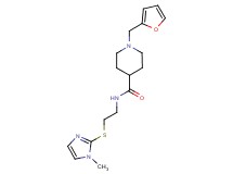 1-(2-furylmethyl)-N-{2-[(1-methyl-1H-imidazol-2-yl)thio]ethyl}-4-piperidinecarboxamide