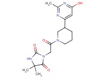 3-{2-[3-(6-hydroxy-2-methyl-4-pyrimidinyl)-1-piperidinyl]-2-oxoethyl}-5,5-dimethyl-2,4-imidazolidinedione