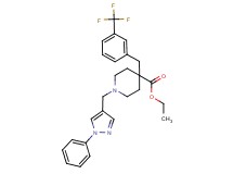 ethyl 1-[(1-phenyl-1H-pyrazol-4-yl)methyl]-4-[3-(trifluoromethyl)benzyl]-4-piperidinecarboxylate