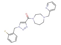 1-{[1-(2-fluorobenzyl)-1H-1,2,3-triazol-4-yl]carbonyl}-4-(2-pyridinylmethyl)-1,4-diazepane