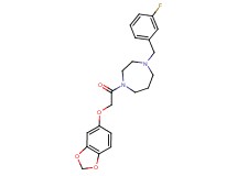 1-[(1,3-benzodioxol-5-yloxy)acetyl]-4-(3-fluorobenzyl)-1,4-diazepane