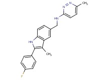 N-{[2-(4-fluorophenyl)-3-methyl-1H-indol-5-yl]methyl}-6-methylpyridazin-3-amine