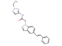 N-(2-ethyl-2H-1,2,3-triazol-4-yl)-2-{5-[(E)-2-phenylvinyl]-1H-indazol-1-yl}acetamide