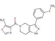 3-(3-methoxyphenyl)-5-[(5-methyl-1,3-oxazol-4-yl)carbonyl]-4,5,6,7-tetrahydro-1H-pyrazolo[4,3-c]pyridine