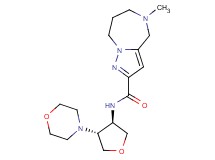 5-methyl-N-[(3R*,4R*)-4-morpholin-4-yltetrahydrofuran-3-yl]-5,6,7,8-tetrahydro-4H-pyrazolo[1,5-a][1,4]diazepine-2-carboxamide