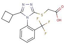 ({5-cyclobutyl-4-[2-(trifluoromethyl)phenyl]-4H-1,2,4-triazol-3-yl}thio)acetic acid