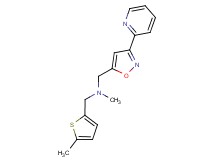 N-methyl-1-(5-methyl-2-thienyl)-N-[(3-pyridin-2-ylisoxazol-5-yl)methyl]methanamine