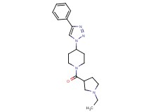1-[(1-ethyl-3-pyrrolidinyl)carbonyl]-4-(4-phenyl-1H-1,2,3-triazol-1-yl)piperidine