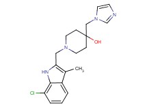 1-[(7-chloro-3-methyl-1H-indol-2-yl)methyl]-4-(1H-imidazol-1-ylmethyl)piperidin-4-ol