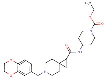 ethyl 4-({[6-(2,3-dihydro-1,4-benzodioxin-6-ylmethyl)-6-azaspiro[2.5]oct-1-yl]carbonyl}amino)-1-piperidinecarboxylate