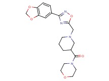 4-[(1-{[3-(1,3-benzodioxol-5-yl)-1,2,4-oxadiazol-5-yl]methyl}-3-piperidinyl)carbonyl]morpholine