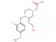 2-[4-(2-fluoro-4-methoxybenzyl)-3-(2-hydroxyethyl)-1-piperazinyl]acetamide